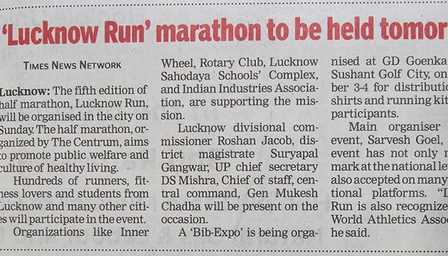 5th edition of Half Marathon-Lucknow Run