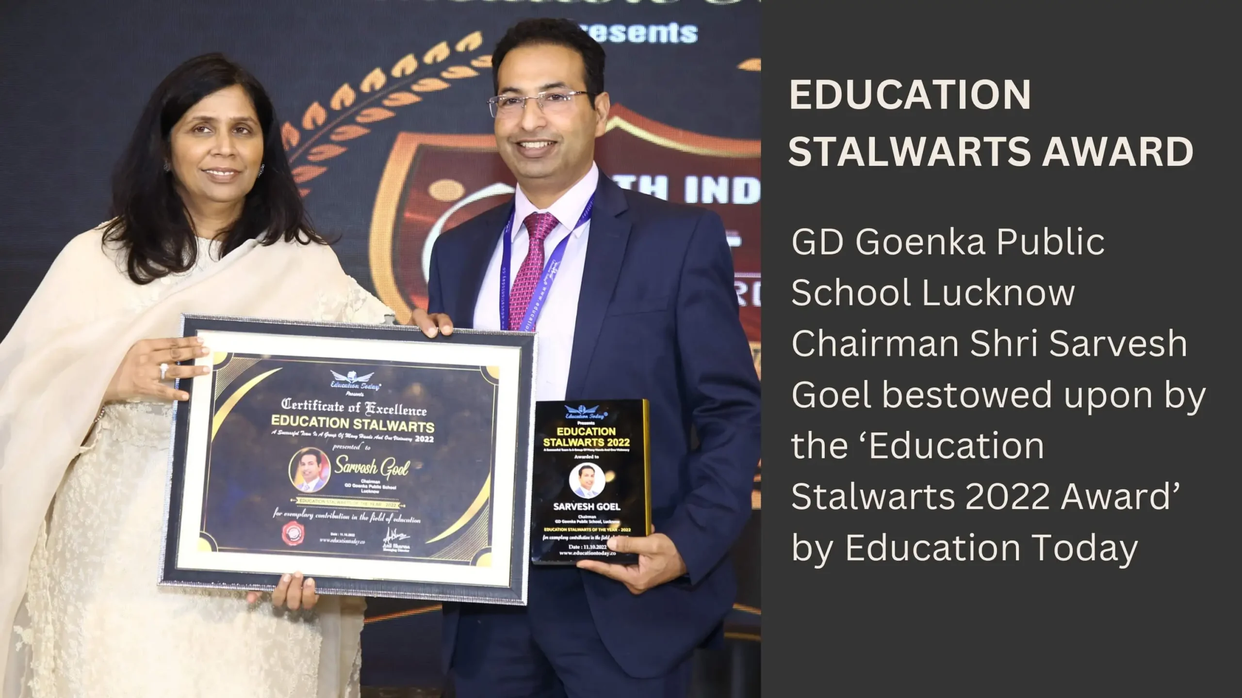 Certificate of Excellence Education Stalwarts img 1