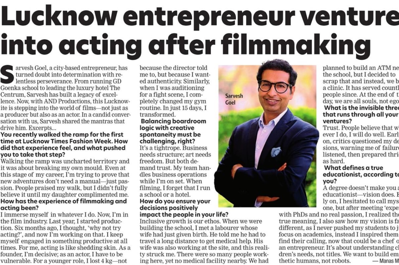 Sarvesh Goel From Visionary Entrepreneur to Passionate Performer – A Journey Beyond Boundaries img 1