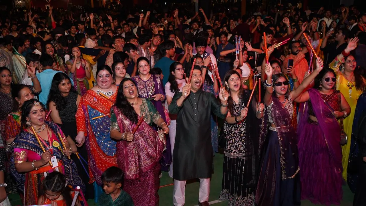 Colours, Culture & Celebration: People Revel In Navratri Festivities GD Goenka Dandiya Night
