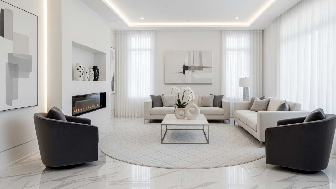 Creating a Luxurious Living Room with Marble Flooring