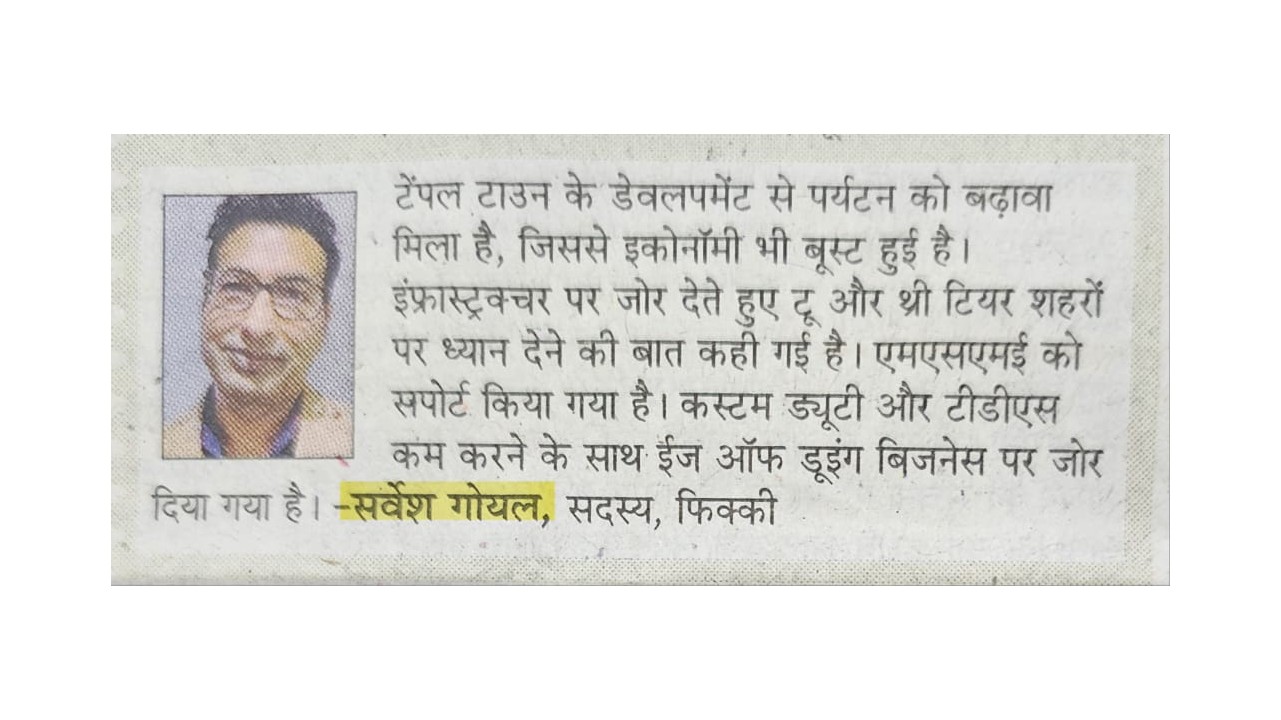 Sarvesh Goel on Tourism-Led Growth img